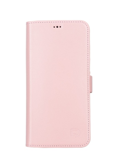 Apple Uyumlu iPhone 13 Pro Max Deri Cüzdanlı Kılıf Toz Pembe