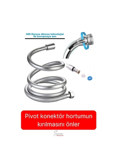 Yüksek Kalite 5 Katman Esnek Kırılmaz Çatlamaz Paslanmaz Sızdırmaz Banyo Duş Musluk Hortum 1,5 Mt Çok Renkli
