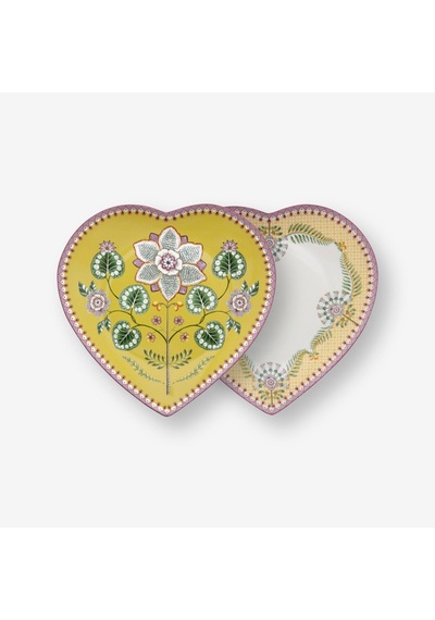 Sarı Porselen Servis Tabağı 21,5 Cm
