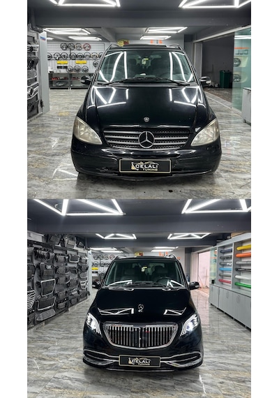Mercedes V Klass Vito Viano 2006-2015 Uyumlu 2023 Maybach Yükseltme Dönüşüm Body Kit Seti-hazır Stok