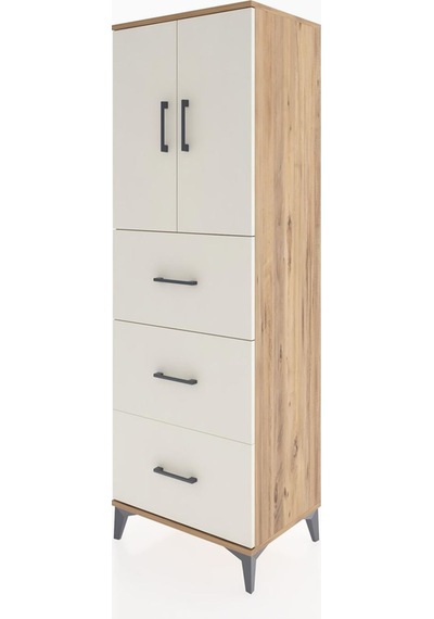 Hyperion Dolap 2 Raflı 3 Çekmeceli 2 Kapaklı 60x44x182 Çam-ay... Çam