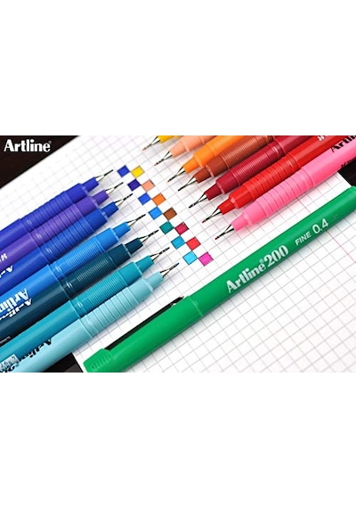 Artline 200n Fine Keçe Uçlu Yazı Kalemi Uç:0,4 Mm, Mor