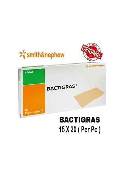 Bactigras Parafinli Antiseptik Tül Sargı Yara Bakım Örtüsü 15cm X 20cm 40 Adet S K T 2027 Ref 7461