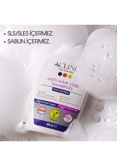 Aclınd Kadın Saç Bakım Seti Anti-hair Loss Şampuan For Women 300 Ml + Saç Bakım Serumu 50 Ml