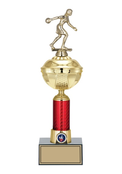 Odak Kupa - Figürlü Kupalar - Bowling Kadın Figürlü Kupalar Fg-053 C - 40 Cm Altın - Beyaz