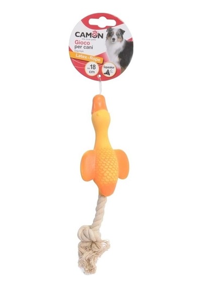 Camon Gıcırtılı İpli Lateks Kaz Ve Fare Köpek Oyuncağı 18 Cm