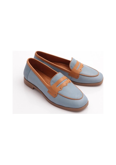 Dgn 010-1 Kadin Loafer Ayakkabi Mavi