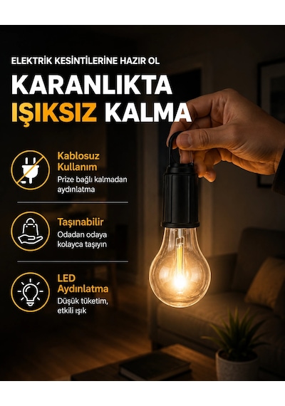 Dış Mekan Kullanımına Uygun Led Lamba Açık Lacivert