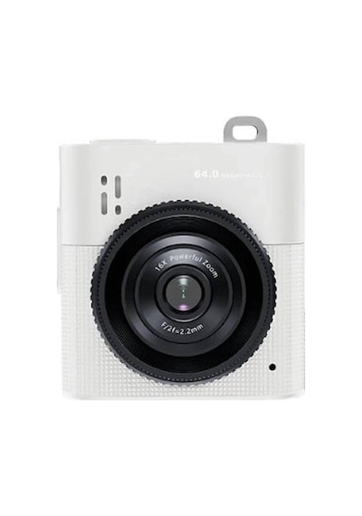 Mini Dijital Kamera 64mp 16x Digital Zoom Retro Vintage 1.4 Ekranlı Video Kamera Taşınabilir Tasarı Beyaz
