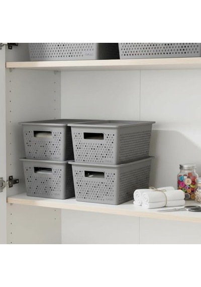 Tr Seul Çok Amaçlı Kapaklı Saklama Kutusu - Şık Ve Dekoratif Dolap İçi Organizer Düzenleyici 4 L / 12 L / 20 L Diğer