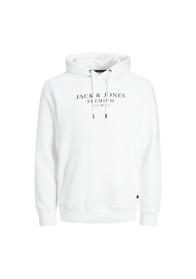 Jack & Jones Erkek Kapüşonlu Sweatshirt Jprbluarchıe 63412216335 Beyaz