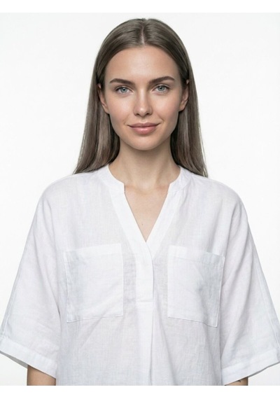 LOFT Loose Fit Kadın Gömlek K.kol Lf2043546 Q1.v1 Beyaz