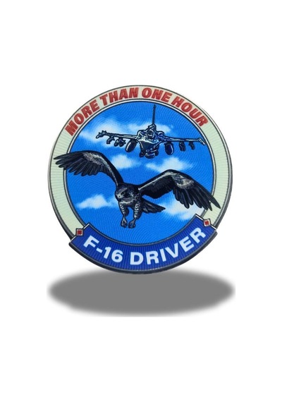 Single Sword More Than One Hour F-16 Driver Plastik Arma Patch Diğer