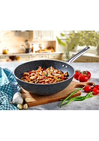 Eda Tel Saplı Wok Tava 28 Cm Zk-048