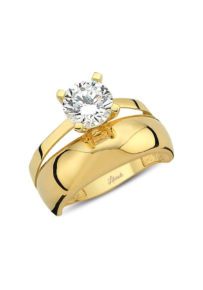 Lilarote Tektaş Alyanslı Altın Yüzük