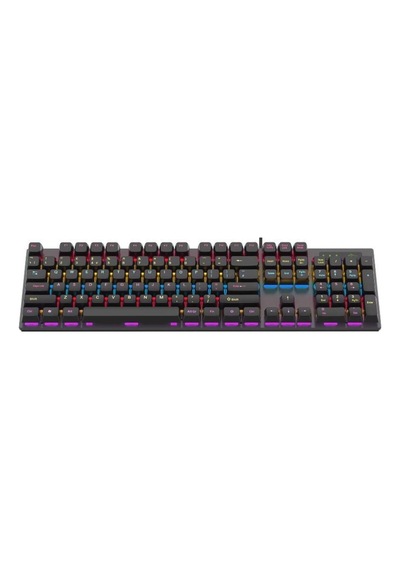 Mk104 Rgb Mekanik Gaming Klavye Kablolu Oyuncu Klavyesi- 104 Tuşlu, 26 Tuş Anti-ghosting, Multimedya Ve Işık Denetimli Siyah