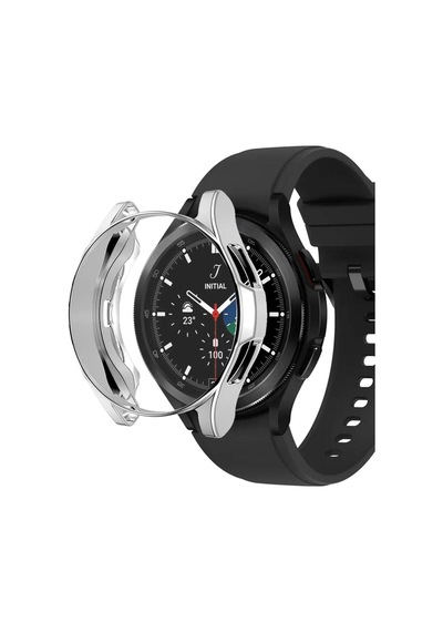 Samsung Galaxy Watch 4 Classic 42mm İçin Kılıf 360 Full Round Soft Silicone Gümüş Galaxy Watch 4 Classic 42mm İle Uyumlu Kılıf - Gümüş Çok Renkli Samsung Galaxy Watch 4 Classic 42mm İçin Kılıf 360 Full Round Soft Silicone Gümüş Galaxy Watch 4 Classic 42mm İle Uyumlu Kılıf - Gümüş Çok Renkli