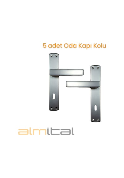 Lusso İnox 5 Adet Oda 2 Adet Wc Aynalı Kapı Kolu Set