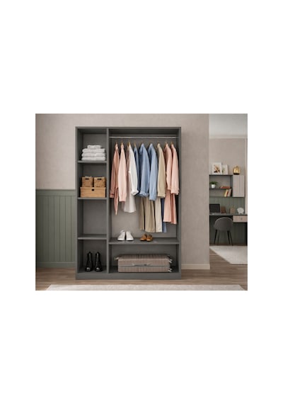 Rudu Milas 3 Kapaklı 120x45x190 Cm Giyisi, Eşya Dolap/gardırop Antrasit-dor Antrasit - Dor Rudu Milas 3 Kapaklı 120x45x190 Cm Giyisi, Eşya Dolap/gardırop Antrasit-dor Antrasit - Dor