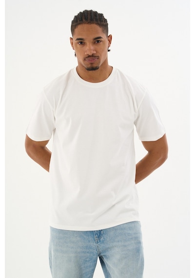 Dechers Erkek %100 Organik Pamuklu Yumuşak Dokulu Comfort Fit Bisiklet Yakalı T-shirt E222 Beyaz Dechers Erkek %100 Organik Pamuklu Yumuşak Dokulu Comfort Fit Bisiklet Yakalı T-shirt E222 Beyaz