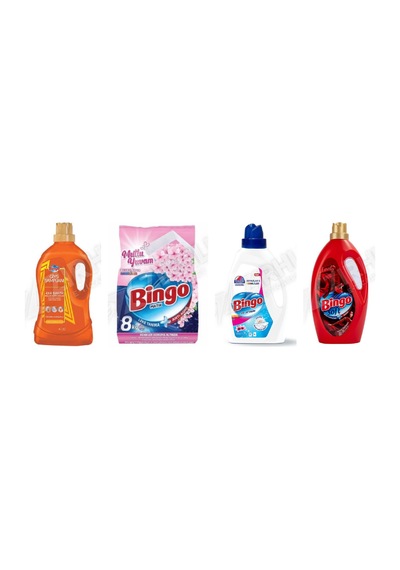 Bingo Giysi Şampuanı 3lt + Tüm Renkler Toz Det. 8 Kg + Amber Sıvı Det. 1755 Ml + Soft Yumuşatıcı 3l 4'lü Set Diğer