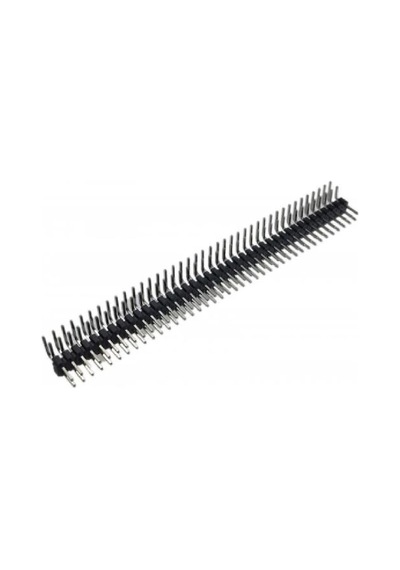 40 Pin 2x40 2.54mm 90 Derece Erkek - Erkek header Altın Kaplama