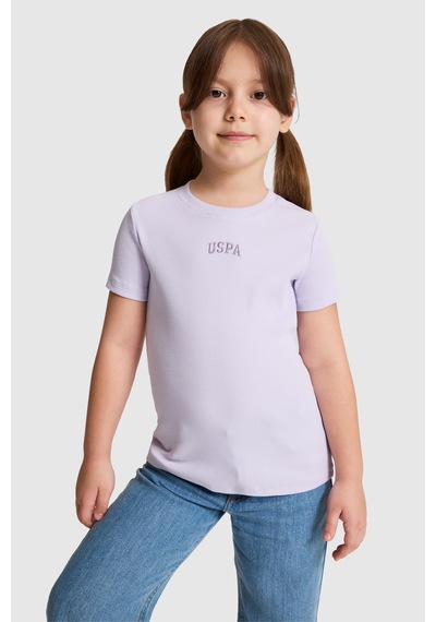 U.S. Polo Assn. Kız Çocuk Lila Tişört Basic 50325626-vr034