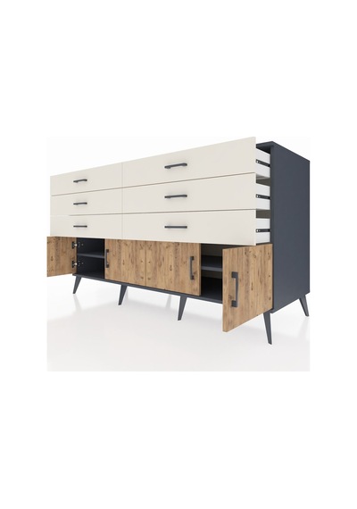 Kronos Konsol 2 Raflı 6 Çekmeceli 4 Kapaklı 176x59x99 Antrasit-ça Antrasit-çam/aytaşı Kronos Konsol 2 Raflı 6 Çekmeceli 4 Kapaklı 176x59x99 Antrasit-ça Antrasit-çam/aytaşı