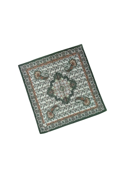 Mim Eşarp Prime Pamuk Etnik Desenli Eşarp 90x90 Cm Yeşil