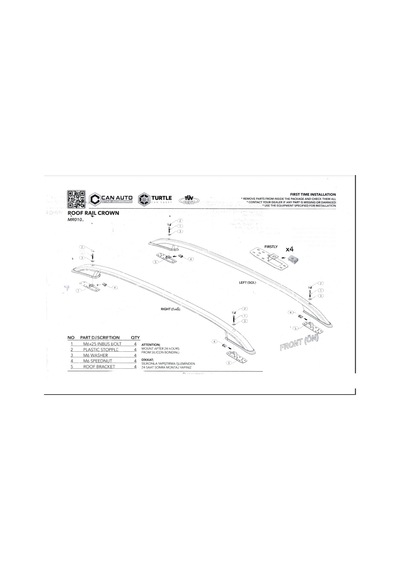 Nissan Juke Portbagaj Tavan Çitası 2011 2012 2013 2014 2015 2016