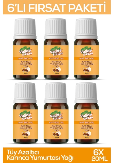 Valide Sultan Tüy Azaltıcı Karınca Yumurtası Yağı 6 x 20 ML