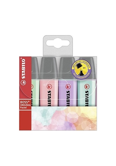 Stabilo 70/4-2 Boss Pastel Fosforlu Kalem Seti 4'lü Çok Renkli