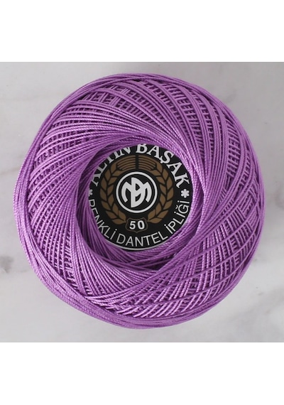 Abarta Altınbaşak Klasik Renkli Dantel Ipi -no:50 20 Gr 1 Adet -mor