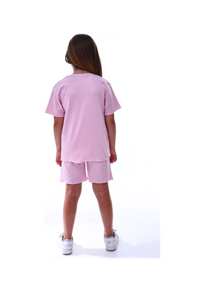 Zuzunga Ribana Beybi Overlok Detaylı Kuromi Nakışlı Alt-üst Takım Pembe