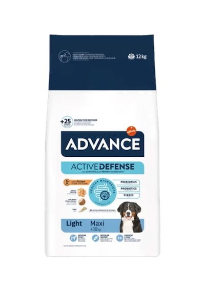 Advance Maxi Light Tavuk ve Pirinçli Kilolu Büyük Irk Yetişkin Köpek Maması 12 KG