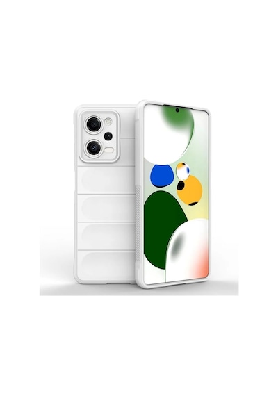 Poco X5 Pro 5G Uyumlu Silikon Kılıf - Kamera Korumalı Esnek Yeni Nesil Airbag Kapak - Beyaz