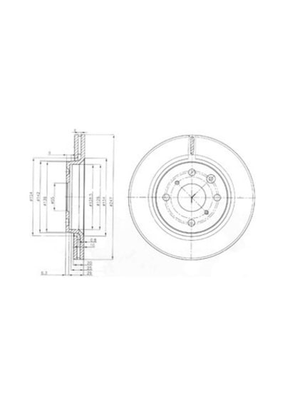 Citroen C1 1.0 2005-2014 Delphi Ön Fren Diski 2 Adet
