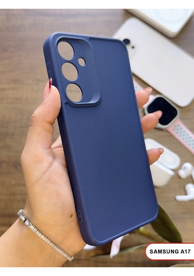 Samsung Galaxy A17 Uyumlu Kamera Korumalı Darbeye Dayanıklı Renk Atmayan Keep Silikon Kılıf Lacivert