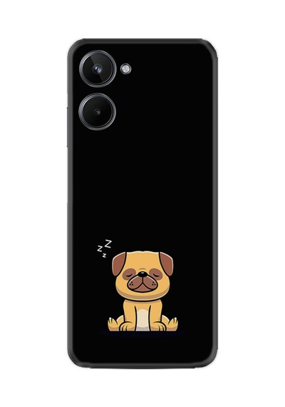 Realme 11 Pro Kılıf Resimli Desenli Silikon Platinium Series Uyuyan Köpek 1875