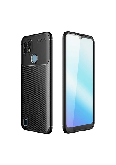 Nourthkiingdom Realme C21 Kılıf Nrtk Negro Silikon Kapak - Siyah Siyah