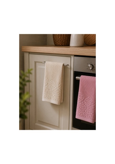 Renkli Mutfak Havlusu 30x50 Cm 3 Lü Set %100 Pamuk - Petalveil Çok Renkli