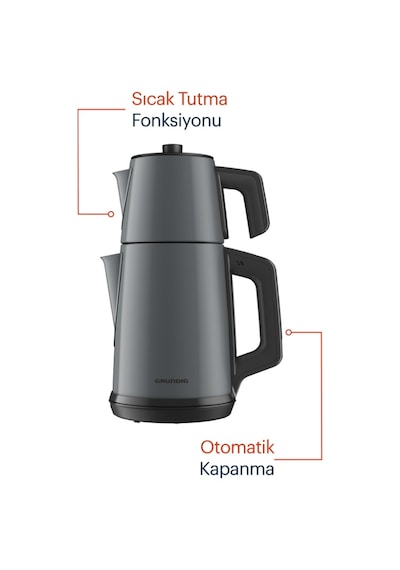 Grundig CM 4342 1650 W 0.7 + 1.7 Lt Çay Makinesi