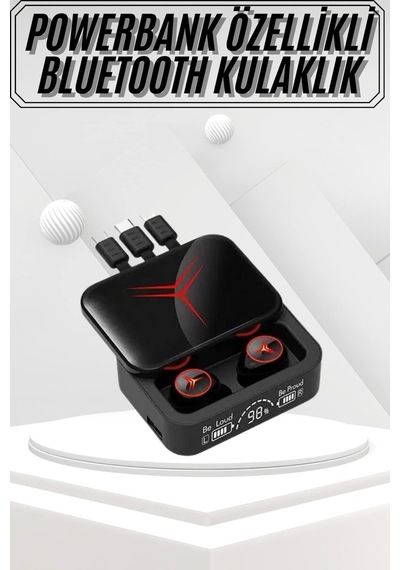Kablosuz Bluetooth Kulaklık Powerbank Özellikli Göstergeli Hd Mikrofon 1