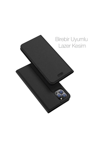 Dux Ducis Apple     Uyumlu iPhone 11 Pro Max 6.5inç Kılıf Kapaklı Flip Cover Kılıf Skinpro Series- 5775