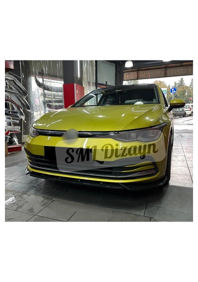 Golf 8 Ön Lip Ek Karlık Plastik 3 Parça Siyah Golf 8 Ön-tampon-ek