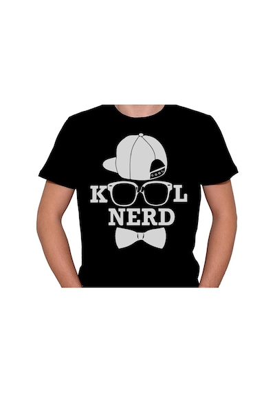 Kool Nerd Havalı İnek Gözlük Papyon Kep Tişört Unisex T-shirt 001