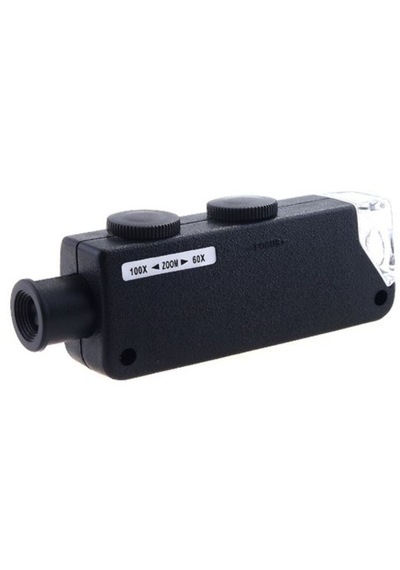 Mini 60x 100x Zoom Lens 1 Takı Led Cep Mikroskop Büyüteç