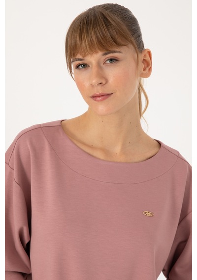 U.S. Polo Assn. Kadın Gül Kurusu Bisiklet Yaka Sweatshirt 50314210-VR221