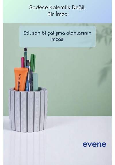 Kalemlik Masa Kalemliği Organizer Kalemlik Beyaz Renk Model 91 Çok Renkli