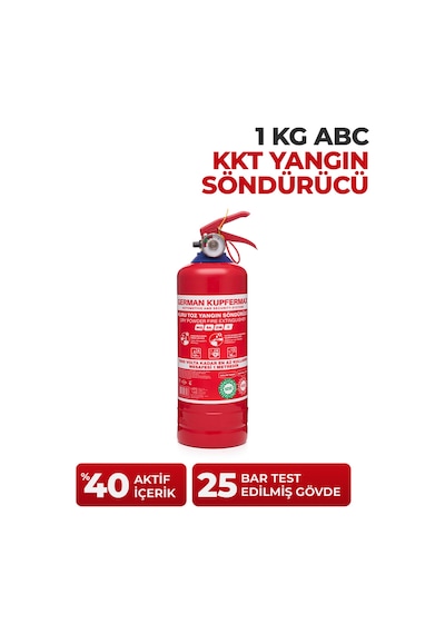 1 Kg Abc Kkt Yangın Tüpü Belgeli Denetim - Muayene Uyumlu